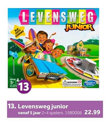 Aanbiedingen Levensweg junior - Hasbro - Geldig van 26/09/2020 tot 06/12/2020 bij Intertoys