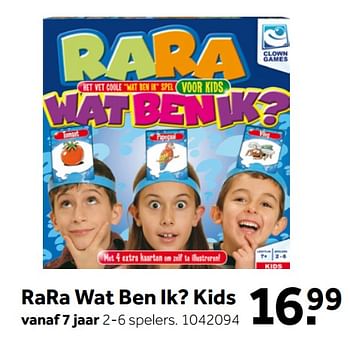 Aanbiedingen Rara wat ben ik? kids - Clown Games - Geldig van 26/09/2020 tot 06/12/2020 bij Intertoys