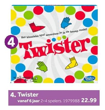 Aanbiedingen Twister - Hasbro - Geldig van 26/09/2020 tot 06/12/2020 bij Intertoys