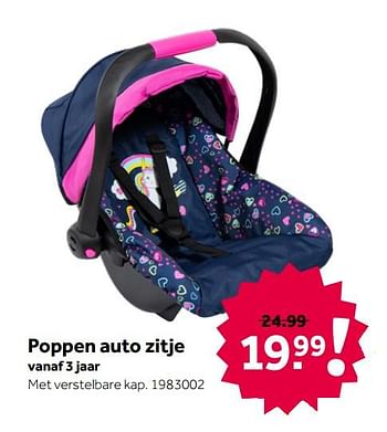 Aanbiedingen Poppen auto zitje - Huismerk - Intertoys - Geldig van 26/09/2020 tot 06/12/2020 bij Intertoys