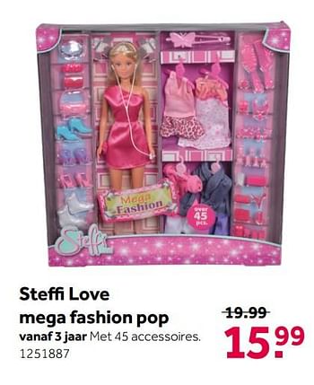 Aanbiedingen Steffi love mega fashion pop - Steffi Love - Geldig van 26/09/2020 tot 06/12/2020 bij Intertoys