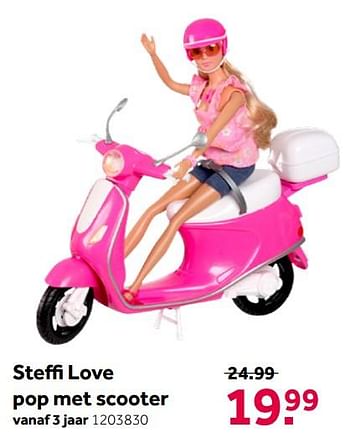 Aanbiedingen Steffi love pop met scooter - Steffi Love - Geldig van 26/09/2020 tot 06/12/2020 bij Intertoys