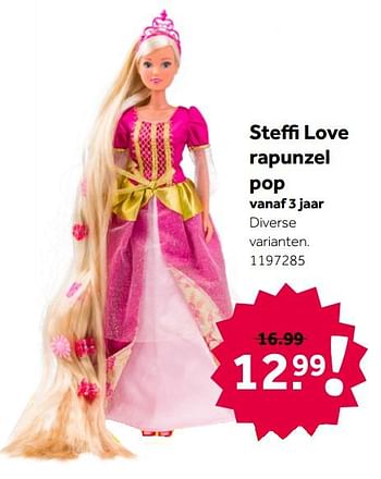 Aanbiedingen Steffi love rapunzel pop - Steffi Love - Geldig van 26/09/2020 tot 06/12/2020 bij Intertoys