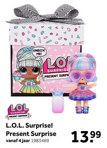 Aanbiedingen L.o.l. surprise! present surprise - LOL Surprise - Geldig van 26/09/2020 tot 06/12/2020 bij Intertoys