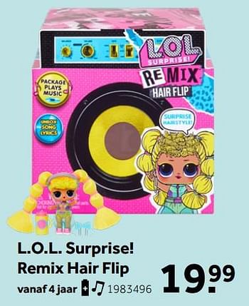 Aanbiedingen L.o.l. surprise! remix hair flip - LOL Surprise - Geldig van 26/09/2020 tot 06/12/2020 bij Intertoys