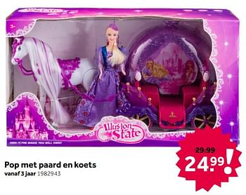 Aanbiedingen Pop met paard en koets - Huismerk - Intertoys - Geldig van 26/09/2020 tot 06/12/2020 bij Intertoys