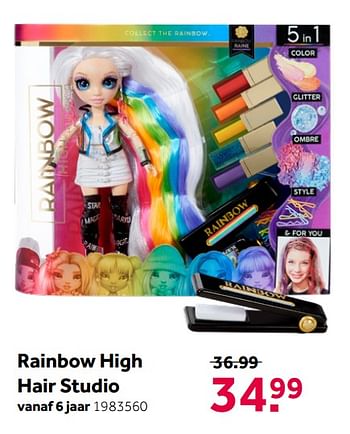 Aanbiedingen Rainbow high hair studio - Rainbow High - Geldig van 26/09/2020 tot 06/12/2020 bij Intertoys