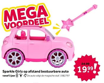 Aanbiedingen Sparkle girlz op afstand bestuurbare auto - Sparkle Girlz - Geldig van 26/09/2020 tot 06/12/2020 bij Intertoys