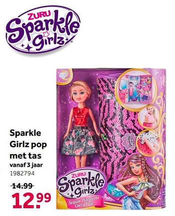 Aanbiedingen Sparkle girlz pop met tas - Sparkle Girlz - Geldig van 26/09/2020 tot 06/12/2020 bij Intertoys