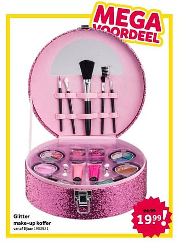 Aanbiedingen Glitter make-up koffer - Huismerk - Intertoys - Geldig van 26/09/2020 tot 06/12/2020 bij Intertoys