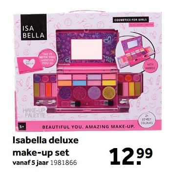 Aanbiedingen Isabella deluxe make-up set - Huismerk - Intertoys - Geldig van 26/09/2020 tot 06/12/2020 bij Intertoys