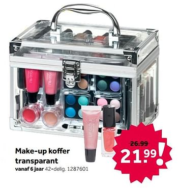 Aanbiedingen Make-up koffer transparant - Huismerk - Intertoys - Geldig van 26/09/2020 tot 06/12/2020 bij Intertoys