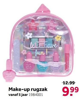 Aanbiedingen Make-up rugzak - Huismerk - Intertoys - Geldig van 26/09/2020 tot 06/12/2020 bij Intertoys