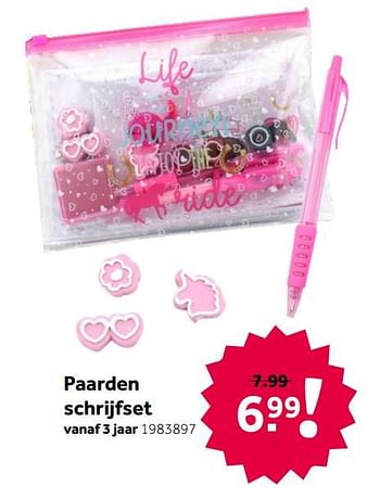 Aanbiedingen Paarden schrijfset - Huismerk - Intertoys - Geldig van 26/09/2020 tot 06/12/2020 bij Intertoys