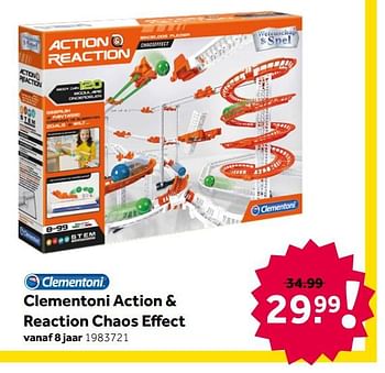 Aanbiedingen Clementoni action + reaction chaos effect - Clementoni - Geldig van 26/09/2020 tot 06/12/2020 bij Intertoys