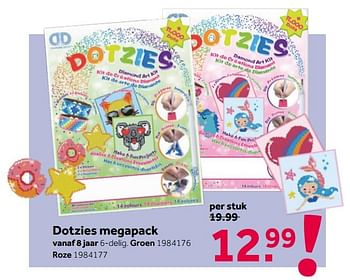 Aanbiedingen Dotzies megapack groen - Diamond Dotz - Geldig van 26/09/2020 tot 06/12/2020 bij Intertoys