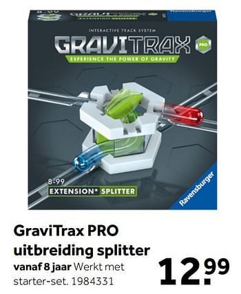 Aanbiedingen Gravitrax pro uitbreiding splitter - Ravensburger - Geldig van 26/09/2020 tot 06/12/2020 bij Intertoys