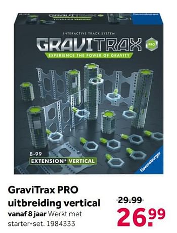 Aanbiedingen Gravitrax pro uitbreiding vertical - Ravensburger - Geldig van 26/09/2020 tot 06/12/2020 bij Intertoys