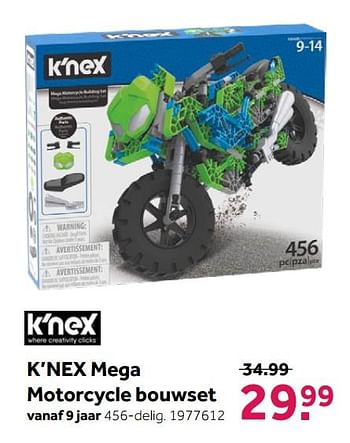 Aanbiedingen K`nex mega motorcycle bouwset - K'Nex - Geldig van 26/09/2020 tot 06/12/2020 bij Intertoys