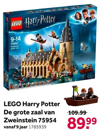 Aanbiedingen Lego harry potter de grote zaal van zweinstein 75954 - Lego - Geldig van 26/09/2020 tot 06/12/2020 bij Intertoys