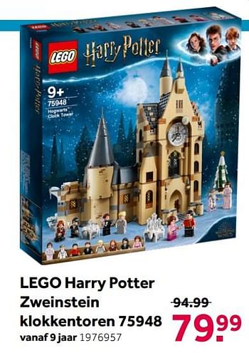 Aanbiedingen Lego harry potter zweinstein klokkentoren 75948 - Lego - Geldig van 26/09/2020 tot 06/12/2020 bij Intertoys