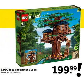 Aanbiedingen Lego ideas boomhut 21318 - Lego - Geldig van 26/09/2020 tot 06/12/2020 bij Intertoys