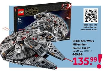 Aanbiedingen Lego star wars millennium falcon 75257 - Lego - Geldig van 26/09/2020 tot 06/12/2020 bij Intertoys