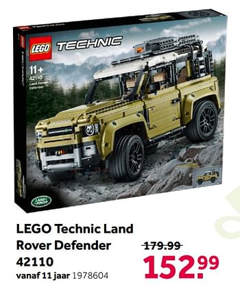 Aanbiedingen Lego technic land rover defender 42110 - Lego - Geldig van 26/09/2020 tot 06/12/2020 bij Intertoys