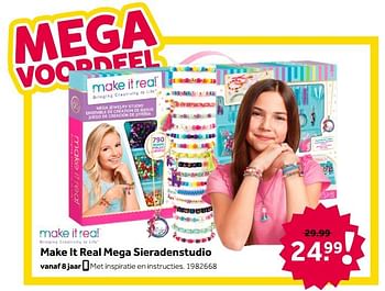 Aanbiedingen Make it real mega sieradenstudio - Make it Real - Geldig van 26/09/2020 tot 06/12/2020 bij Intertoys