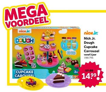 Aanbiedingen Nick jr. dough cupcake carrousel - Nick Jr. - Geldig van 26/09/2020 tot 06/12/2020 bij Intertoys