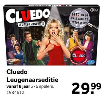 Aanbiedingen Cluedo leugenaarseditie - Hasbro - Geldig van 26/09/2020 tot 06/12/2020 bij Intertoys