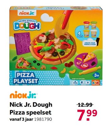 Aanbiedingen Nick jr. dough pizza speelset - Nick Jr. - Geldig van 26/09/2020 tot 06/12/2020 bij Intertoys