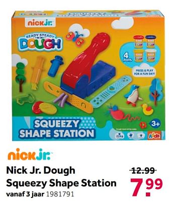 Aanbiedingen Nick jr. dough squeezy shape station - Nick Jr. - Geldig van 26/09/2020 tot 06/12/2020 bij Intertoys