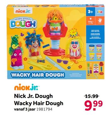 Aanbiedingen Nick jr. dough wacky hair dough - Nick Jr. - Geldig van 26/09/2020 tot 06/12/2020 bij Intertoys