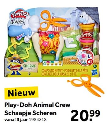 Aanbiedingen Play-doh animal crew schaapje scheren - Play-Doh - Geldig van 26/09/2020 tot 06/12/2020 bij Intertoys