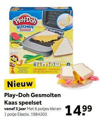 Aanbiedingen Play-doh gesmolten kaas speelset - Play-Doh - Geldig van 26/09/2020 tot 06/12/2020 bij Intertoys