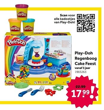 Aanbiedingen Play-doh regenboog cake feest - Play-Doh - Geldig van 26/09/2020 tot 06/12/2020 bij Intertoys