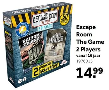 Aanbiedingen Escape room the game 2 players - Identity Games - Geldig van 26/09/2020 tot 06/12/2020 bij Intertoys