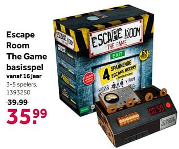 Aanbiedingen Escape room the game basisspel - Identity Games - Geldig van 26/09/2020 tot 06/12/2020 bij Intertoys