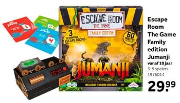 Aanbiedingen Escape room the game family edition jumanji - Identity Games - Geldig van 26/09/2020 tot 06/12/2020 bij Intertoys