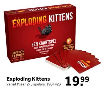 Aanbiedingen Exploding kittens - Asmodee - Geldig van 26/09/2020 tot 06/12/2020 bij Intertoys