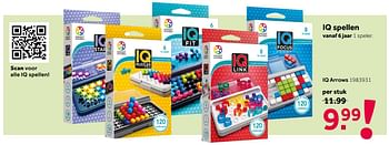 Aanbiedingen Iq spellen iq arrows - Smart Games - Geldig van 26/09/2020 tot 06/12/2020 bij Intertoys