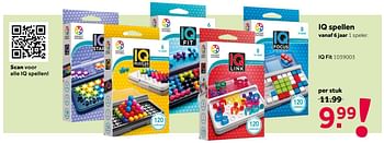 Aanbiedingen Iq spellen iq fit - Smart Games - Geldig van 26/09/2020 tot 06/12/2020 bij Intertoys