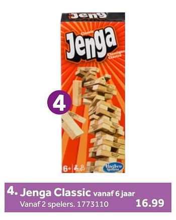 Aanbiedingen Jenga classic - Hasbro - Geldig van 26/09/2020 tot 06/12/2020 bij Intertoys