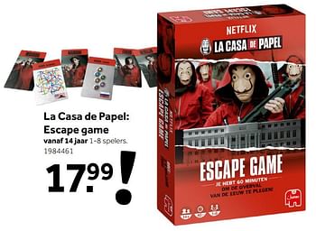 Aanbiedingen La casa de papel: escape game - Jumbo - Geldig van 26/09/2020 tot 06/12/2020 bij Intertoys