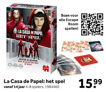Aanbiedingen La casa de papel het spel - Jumbo - Geldig van 26/09/2020 tot 06/12/2020 bij Intertoys