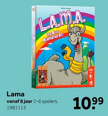 Aanbiedingen Lama - 999games - Geldig van 26/09/2020 tot 06/12/2020 bij Intertoys