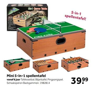 Aanbiedingen Mini 5-in-1 spellentafel - Huismerk - Intertoys - Geldig van 26/09/2020 tot 06/12/2020 bij Intertoys