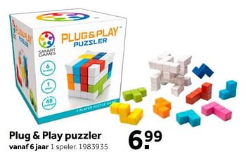 Aanbiedingen Plug + play puzzler - Smart Games - Geldig van 26/09/2020 tot 06/12/2020 bij Intertoys