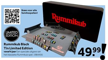 Aanbiedingen Rummikub black tin limited edition - Goliath - Geldig van 26/09/2020 tot 06/12/2020 bij Intertoys